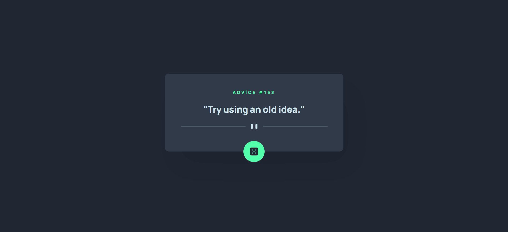 Advice Generator