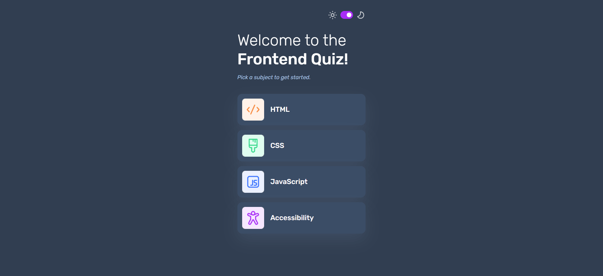 Frontend Quiz App